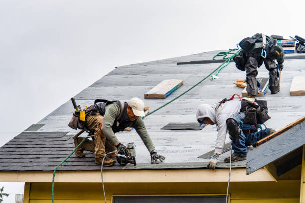 Professional Gutter Installation technician working in Burnett, WI